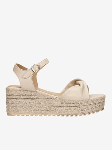 Wojas Leder-Keilsandaletten in Beige