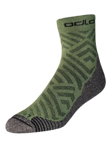 Odlo Socken "Ceramicool" in Grün/ Grau