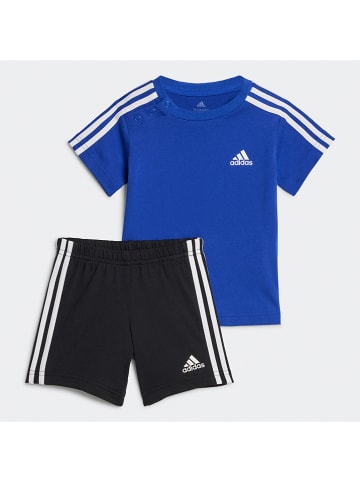 adidas Trainingsanzug in Blau/ Schwarz