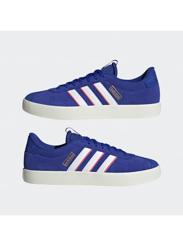 adidas Skórzane sneakersy "COURT 3.0" w kolorze niebieskim