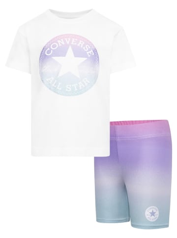 Converse 2tlg. Outfit in Weiß/ Lila