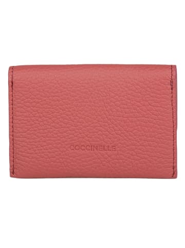 COCCINELLE Leder-Kartenetui in Pink - (B)11 x (H)7,5 cm