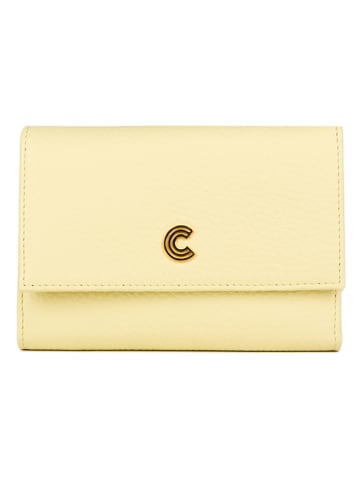 COCCINELLE Leder-Geldbörse in Gelb - (B)14 x (H)10 cm