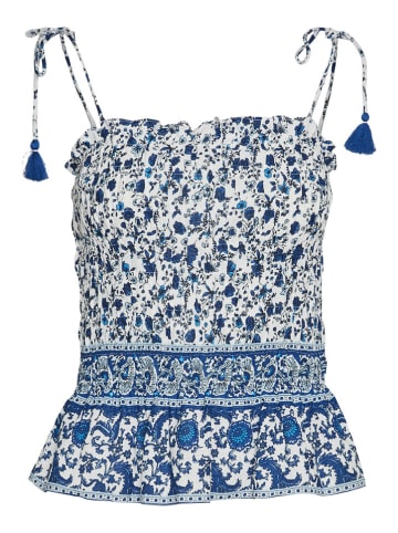 Vero Moda Top "Milan" w kolorze biało-niebieskim