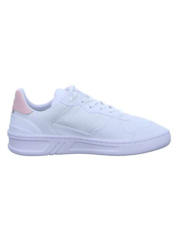 Lacoste Skórzane sneakersy "Perf-Shot" w kolorze biało-jasnoróżowym