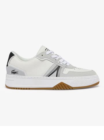 Lacoste Leder-Sneakers  in Weiß/ Schwarz