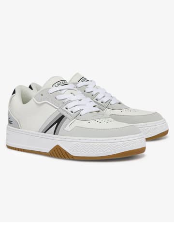 Lacoste Skórzane sneakersy w kolorze biało-czarnym