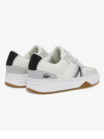 Lacoste Skórzane sneakersy w kolorze biało-czarnym