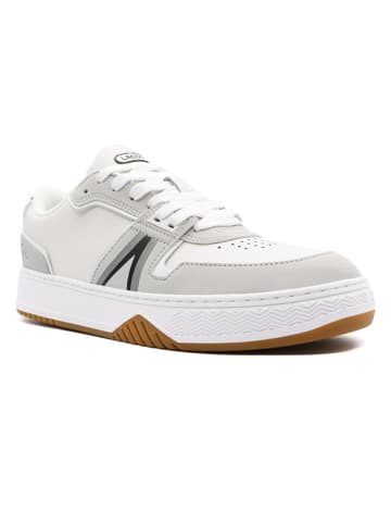 Lacoste Skórzane sneakersy w kolorze biało-czarnym
