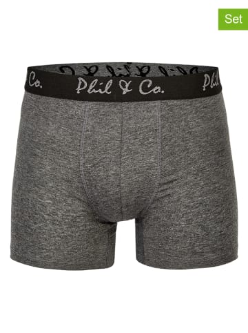 Phil & Co. Berlin 8er-Set: Boxershorts in Schwarz/ Grau
