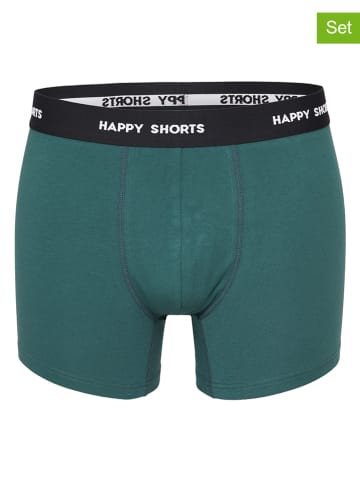 Happy Shorts 3er-Set: Boxershorts in Schwarz/ Grün