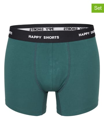 Happy Shorts Bokserki (3 pary) w kolorze czarno-zielonym
