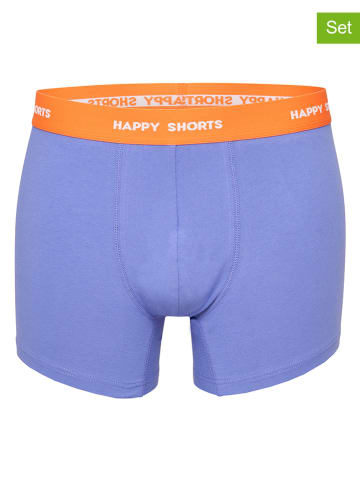 Happy Shorts 2er-Set: Boxershorts in Schwarz/ Lila