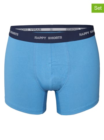 Happy Shorts 3-delige set: boxershorts blauw/turquoise/donkerblauw