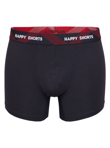Happy Shorts 2er-Set: Boxershorts in Grau/ Schwarz