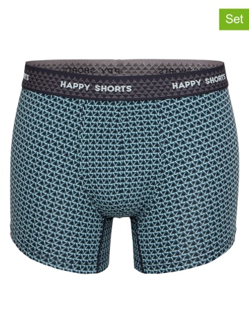 Happy Shorts 2-delige set: boxershorts blauw/zwart