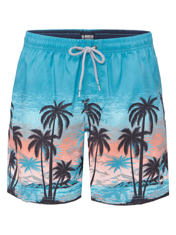 Happy Shorts Szorty kąpielowe w kolorze niebieskim ze wzorem