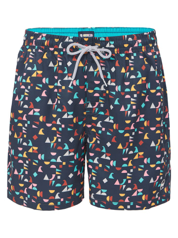 Happy Shorts Szorty kąpielowe w kolorze granatowym ze wzorem