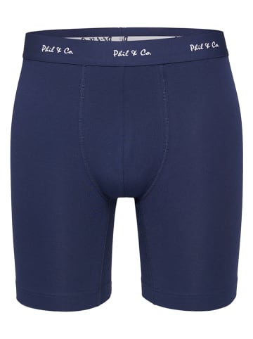 Phil & Co. Berlin 3er-Set: Boxershorts in Dunkelblau/ Rot
