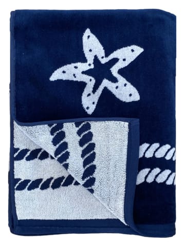 Le Comptoir de la Plage Strandtuch "Oakland" in Dunkelblau - (L)175 x (B)100 cm
