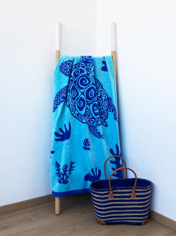 Le Comptoir de la Plage Ręcznik plażowy "Malari" w kolorze turkusowym - 170 x 90 cm