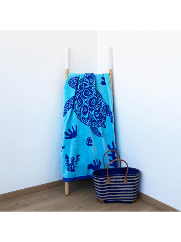 Le Comptoir de la Plage Strandlaken "Malari" turquoise - (L)170 x (B)90 cm