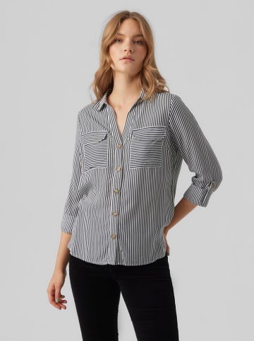 Vero Moda Blouse wit/donkerblauw