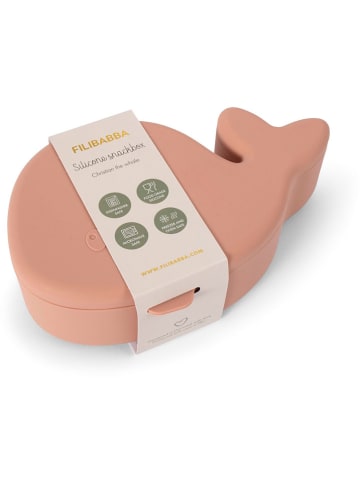 Filibabba Brotdose "Christian der Wal" in Rosa - (B)12 x (L)18,5 x (H)6 cm