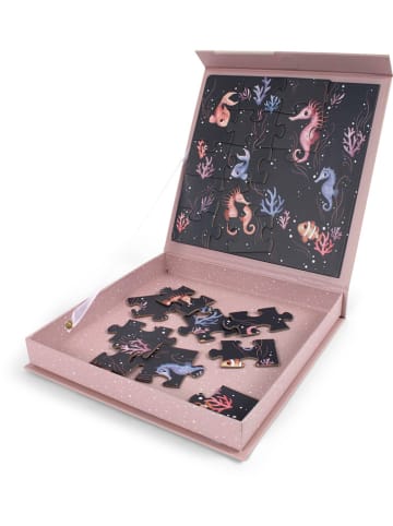 Filibabba 20 tlg. Magnetpuzzle "Seepferdchen" in Rosa - ab 3 Jahren