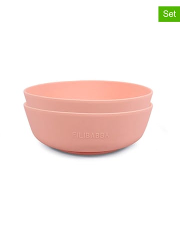 Filibabba 2er-Set: Schüssel in Rosa - Ø19,5 cm - ab Geburt