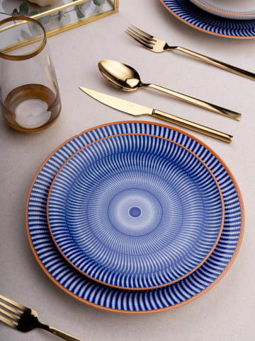 Hermia 24-częściowy zestaw w kolorze niebiesko-białym