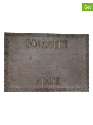 Anticline Tischset "Bon Appetit" in Grau - (L)33 x (B)48 cm