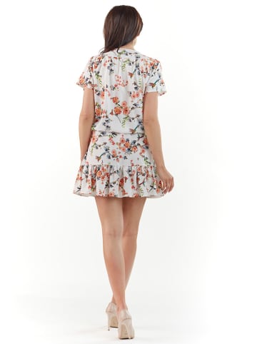 Awama Kleid in Weiß/ Orange
