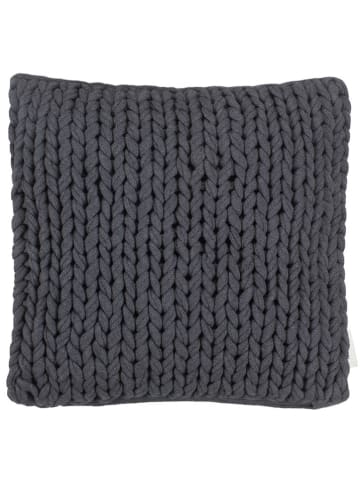 Tom Tailor home Kissenhülle "Knit" in Anthrazut