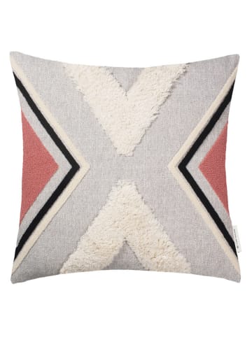 Tom Tailor home Kissenhülle "Ethno Multi Zag" in Hellgrau/ Beige/ Rosa