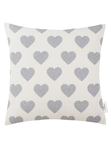 Tom Tailor home Kussenhoes "Hearts"  crème/lichtgrijs