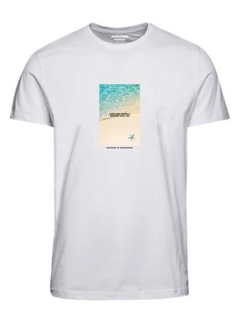 Jack & Jones Koszulka "Marbella" w kolorze biaÅ‚ym