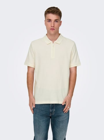 ONLY & SONS Poloshirt crème