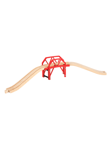 Brio Spoorbrug met opritten naturel/rood - vanaf 3 jaar