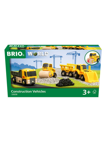 Brio 3-delige set: bouwplaatsvoertuigen geel - vanaf 3 jaar