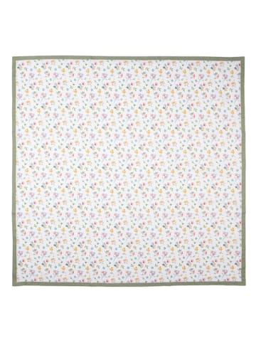 Clayre & Eef Obrus w kolorze biało-oliwkowym - 100 x 100 cm