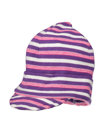 Döll Mütze in Lila/ Weiß/ Pink