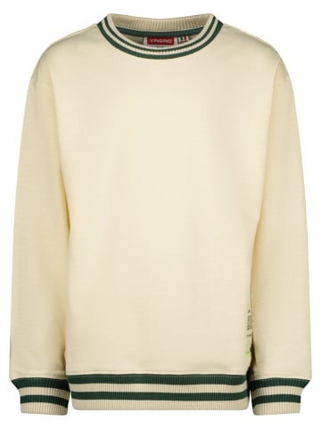 Vingino Sweatshirt in Creme/ Grün