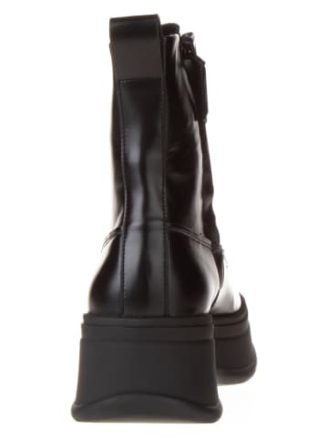 Calvin Klein Leder-Boots in Schwarz