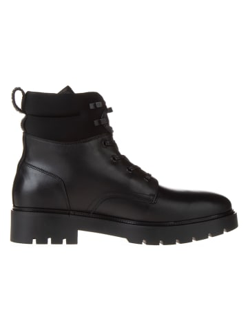 Calvin Klein Leder-Boots in Schwarz