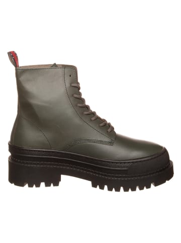 Tommy Hilfiger Shoes Leder-Boots in Khaki