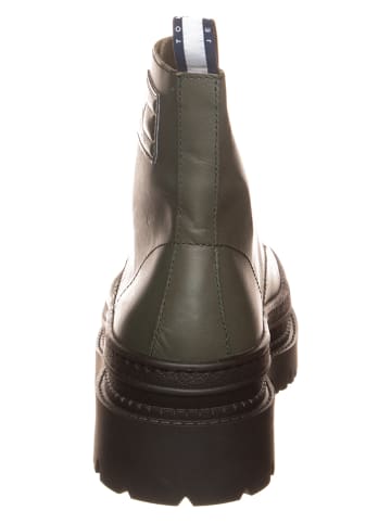 Tommy Hilfiger Shoes Leder-Boots in Khaki