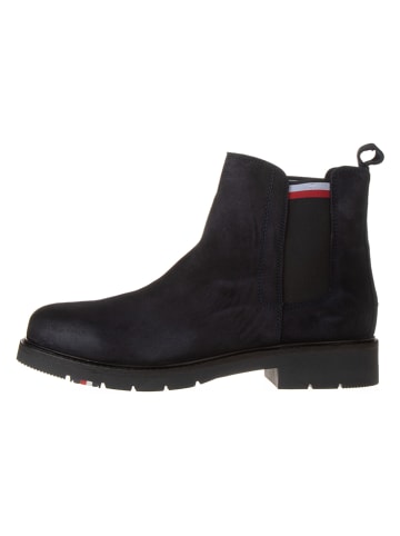 Tommy Hilfiger Shoes Leder-Chelsea-Boots in Dunkelblau