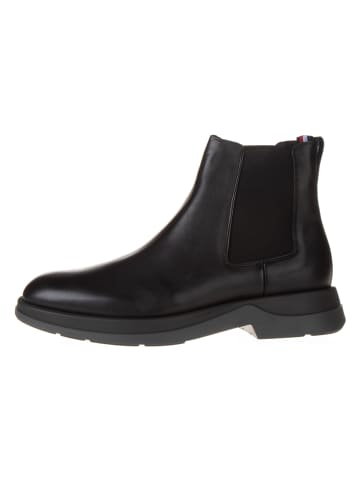 Tommy Hilfiger Shoes Leder-Chelsea-Boots in Schwarz