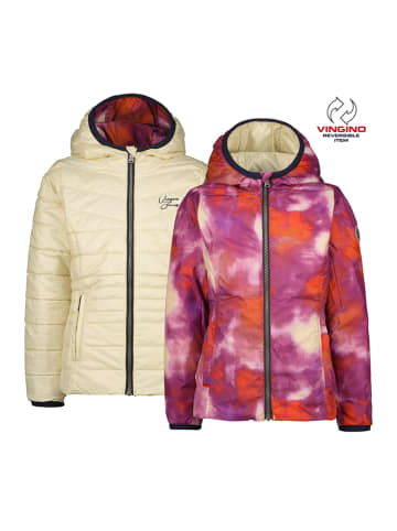 Vingino Steppjacke "Tijnja" in Creme/ Lila/ Orange